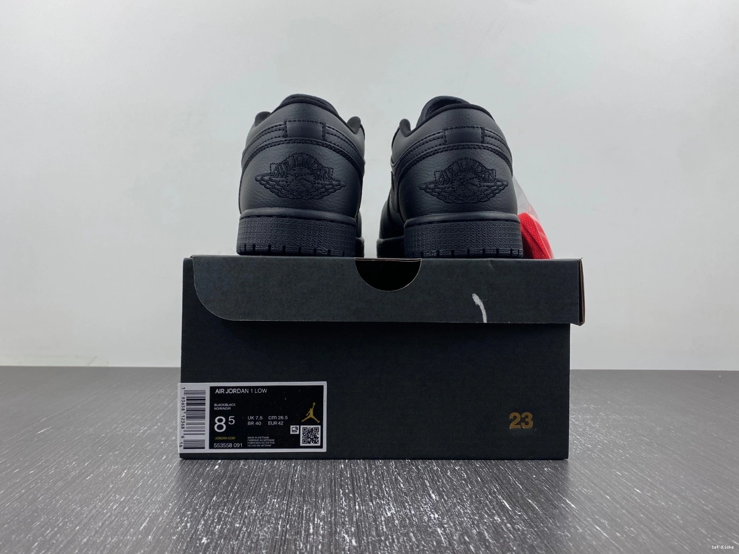 Low Air Jordan 1 553558-091 'Triple Black' 0324